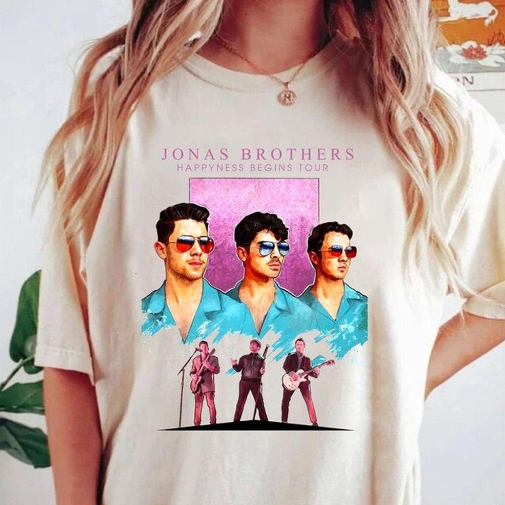 Jonas Brothers Vintage T-Shirt Jonas Five Albums One Night Tour Shirt